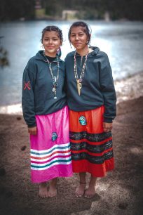 Photo of two Sinixt young women